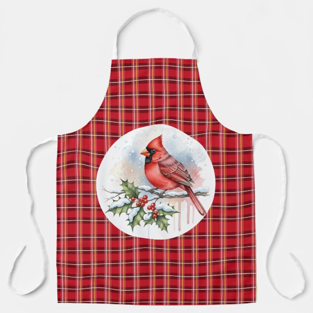 Weihnachts-Kardinal Schürze (Vorderseite)