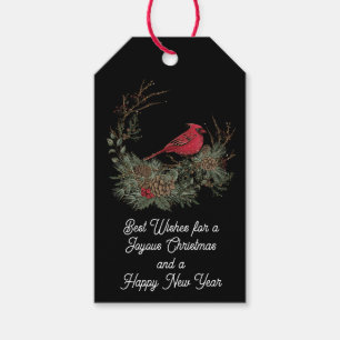 Weihnachts-Kardinal und Geschenktasten Geschenkanhänger