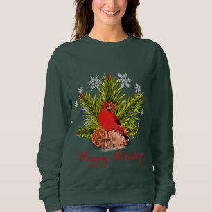 Weihnachts-Kardinalvogel-Feiertags-T-Shirt Sweatshirt