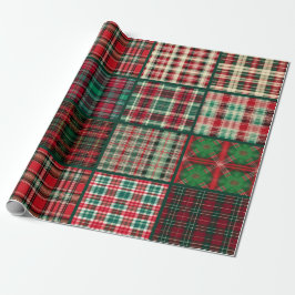 Weihnachts-Kariert Geschenkpapier