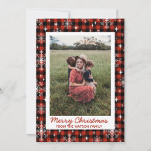 Weihnachts-Kariert-Schnee-Foto