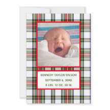 Weihnachts-Karierte Geburtstagskarte