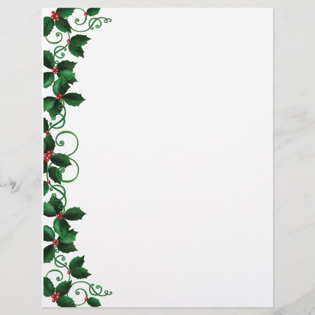 Weihnachts-Karierte Letterhead (Vorderseite)