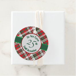 Weihnachts Karierte leuchtend mit nicht öffnen Geschenkanhänger