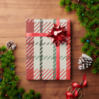 Weihnachts Kariertes Tartan Muster Geschenkpapier
