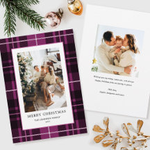 Weihnachts-Karo-Familienfoto-Plum-Tartan-Flach