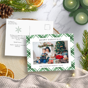 Weihnachts-Karo-Feiertags-Postkarte Feiertagspostkarte