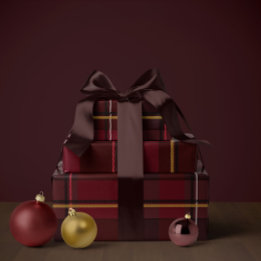 Weihnachts-Karo-Klassiker für die Feiertage einfac Geschenkpapier