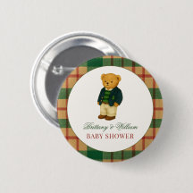 Weihnachts-Karo-Preppy-Bär-Baby-Party