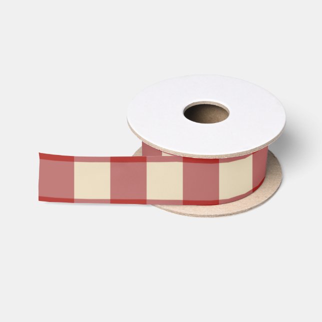 Weihnachts-Karomuster-Satinband Satinband (Spule)