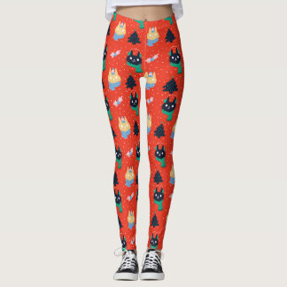 Weihnachts-Kätzchen Leggings