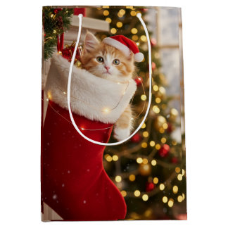 Weihnachts Kätzchen Mittlere Geschenktüte