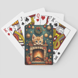 Weihnachts Kätzchen Spielkarten