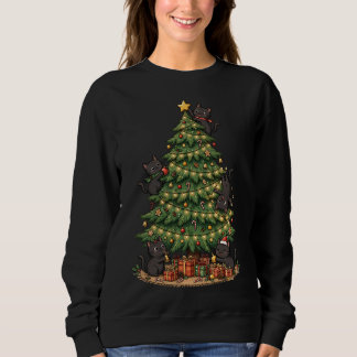 Weihnachts-Katzenbaum-Feiertagsdesign Sweatshirt