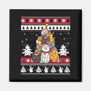 Weihnachts-Katzenbaum Magnet