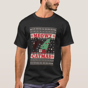 Weihnachts-Katzenliebhaber Meowy Catmas Lustige Xm T-Shirt