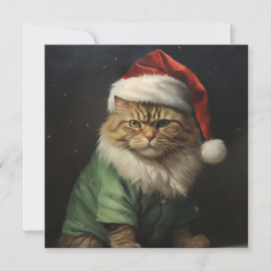 Weihnachts-Katzenurlaub-Grußkarte Feiertagskarte