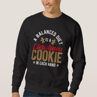 Weihnachts-Keks in jeder Hand Elf Santa Dezember C Sweatshirt