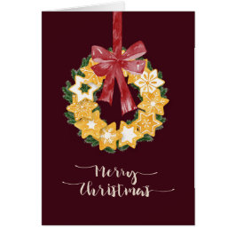 Weihnachts-Keks mit Burgunder Hintergrund