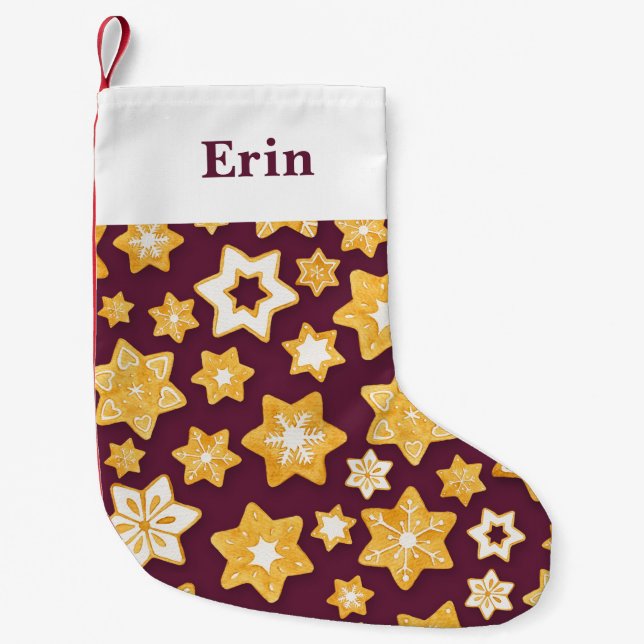 Weihnachts-Keks mit tiefer Erde Kleiner Weihnachtsstrumpf (Vorderseite)