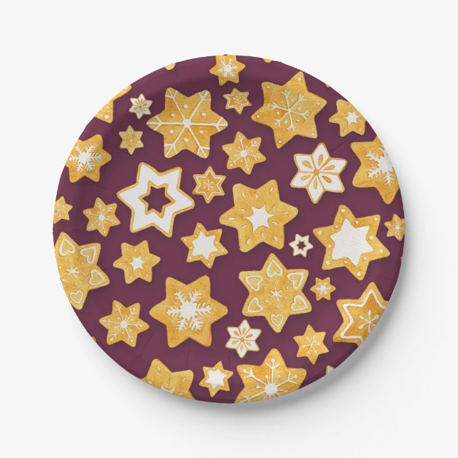 Weihnachts-Keks mit tiefer Erde Pappteller (Vorderseite)