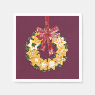 Weihnachts-Keks mit tiefer Erde Serviette
