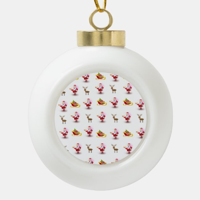 Weihnachts-Keramik Ball Ornament (Vorderseite)
