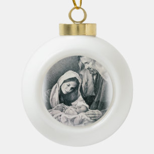 Weihnachts-Keramik-Ball-Ornament, Jesus Christus Keramik Kugel-Ornament