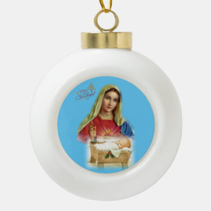 Weihnachts-Keramik-Ball-Ornament, Jesus Christus Keramik Kugel-Ornament