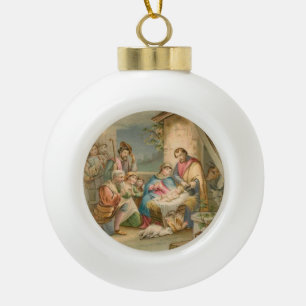 Weihnachts-Keramik-Ball-Ornament, Jesus Christus Keramik Kugel-Ornament