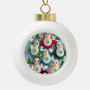Weihnachts-Keramik Ball Ornament, Pinguin Keramik Kugel-Ornament