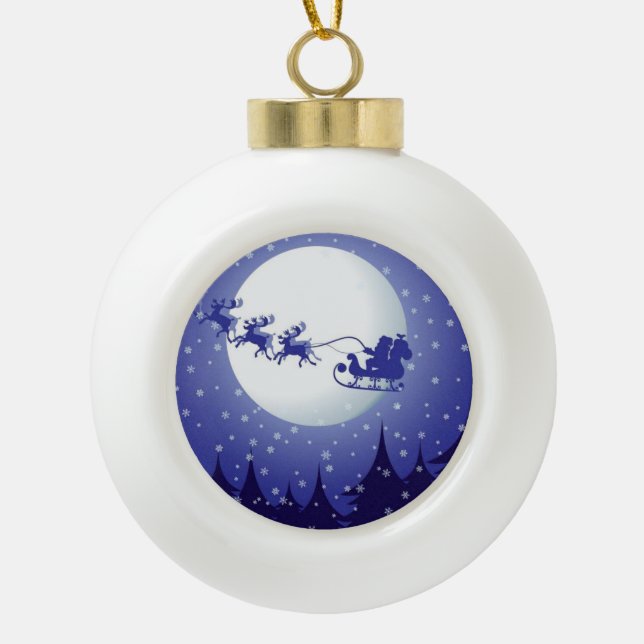 Weihnachts-Keramik Ball Ornament, Weihnachten Keramik Kugel-Ornament (Vorderseite)