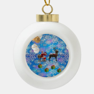 Weihnachts-Keramik Ball Ornament, Weihnachten Keramik Kugel-Ornament