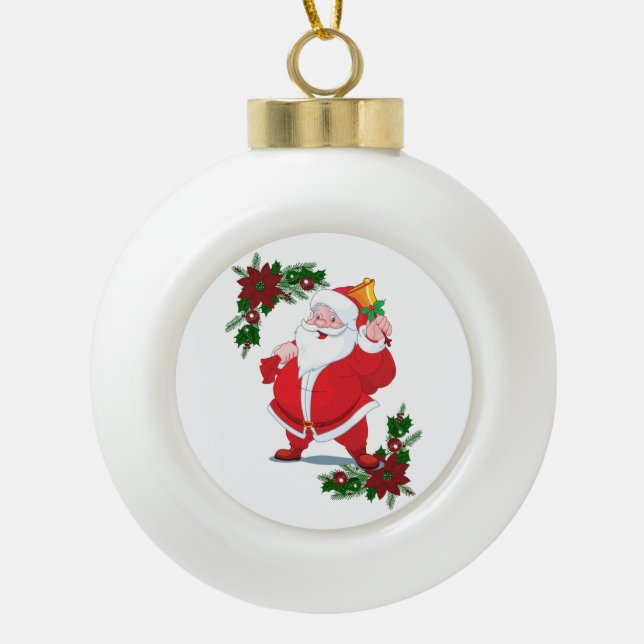 Weihnachts-Keramik Ball Ornament, Weihnachten Keramik Kugel-Ornament (Vorderseite)