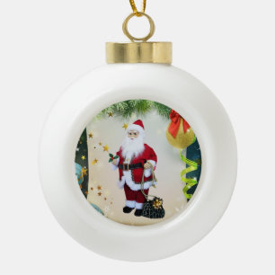 Weihnachts-Keramik-Kugel-Ornament, Santa Keramik Kugel-Ornament
