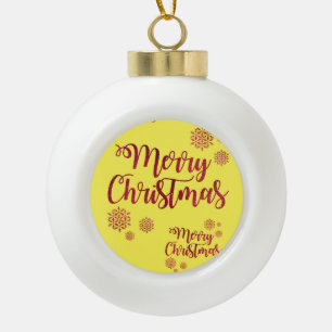 Weihnachts-Keramik-Kugelschmuck, Frohe Weihnachten Keramik Kugel-Ornament