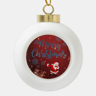 Weihnachts-Keramik-Kugelschmuck, Frohe Weihnachten Keramik Kugel-Ornament