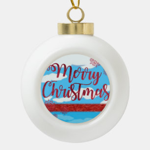 Weihnachts-Keramik-Kugelschmuck, Frohe Weihnachten Keramik Kugel-Ornament