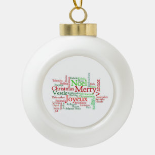 Weihnachts-Keramik-Kugelschmuck, Frohe Weihnachten Keramik Kugel-Ornament