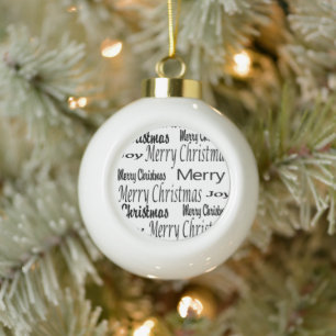 Weihnachts-Keramik-Kugelschmuck, Frohe Weihnachten Keramik Kugel-Ornament