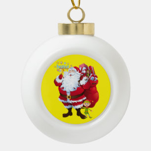 Weihnachts-Keramik-Kugelschmuck, Santa Keramik Kugel-Ornament