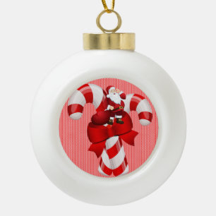 Weihnachts-Keramik-Kugelschmuck, Santa Keramik Kugel-Ornament