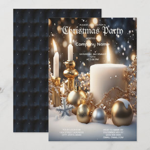 Weihnachts-Kerzen Weihnachtszeit-Party Einladung