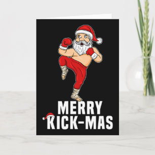 Weihnachts-Kickboxen Santa Frohe Weihnachten Gesch Karte