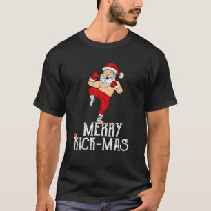 Weihnachts-Kickboxing Weihnachtsmann Merry Kick-Ma T-Shirt