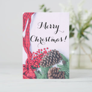 Weihnachts-Kieferzapfen-Kollektion Karte