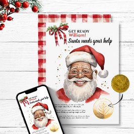 Weihnachts Kind Name Santa Magic Coin Wish Feiertagskarte
