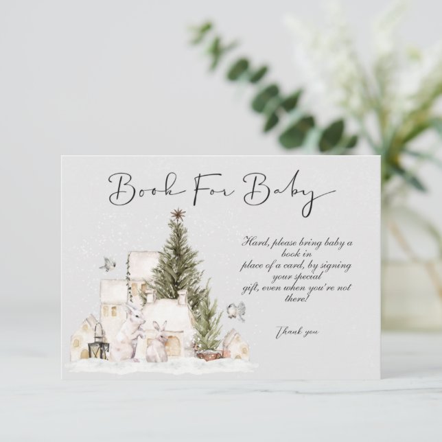 Weihnachts-Kinderduschbücher für Babykarten Einladung (Stehend Vorderseite)