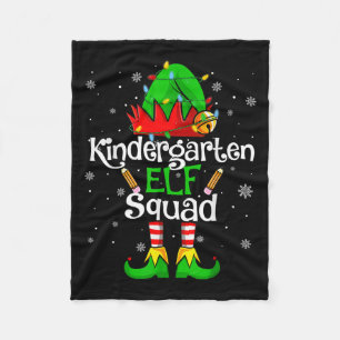 Weihnachts-Kindergarten Elf Squad Lehrerin Student Fleecedecke
