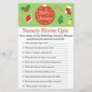 Weihnachts-Kinderzimmer Rhyme Quiz Kinderduschspie